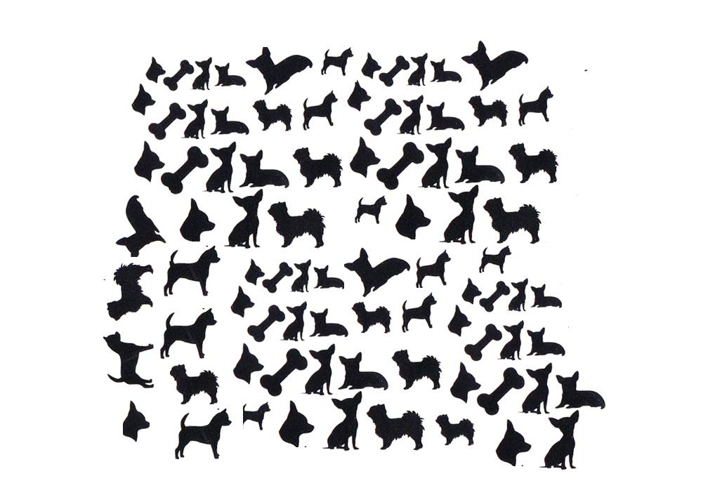 Chihuahua Dog Collections (Chihuahua Dog Nail Stickers Black)