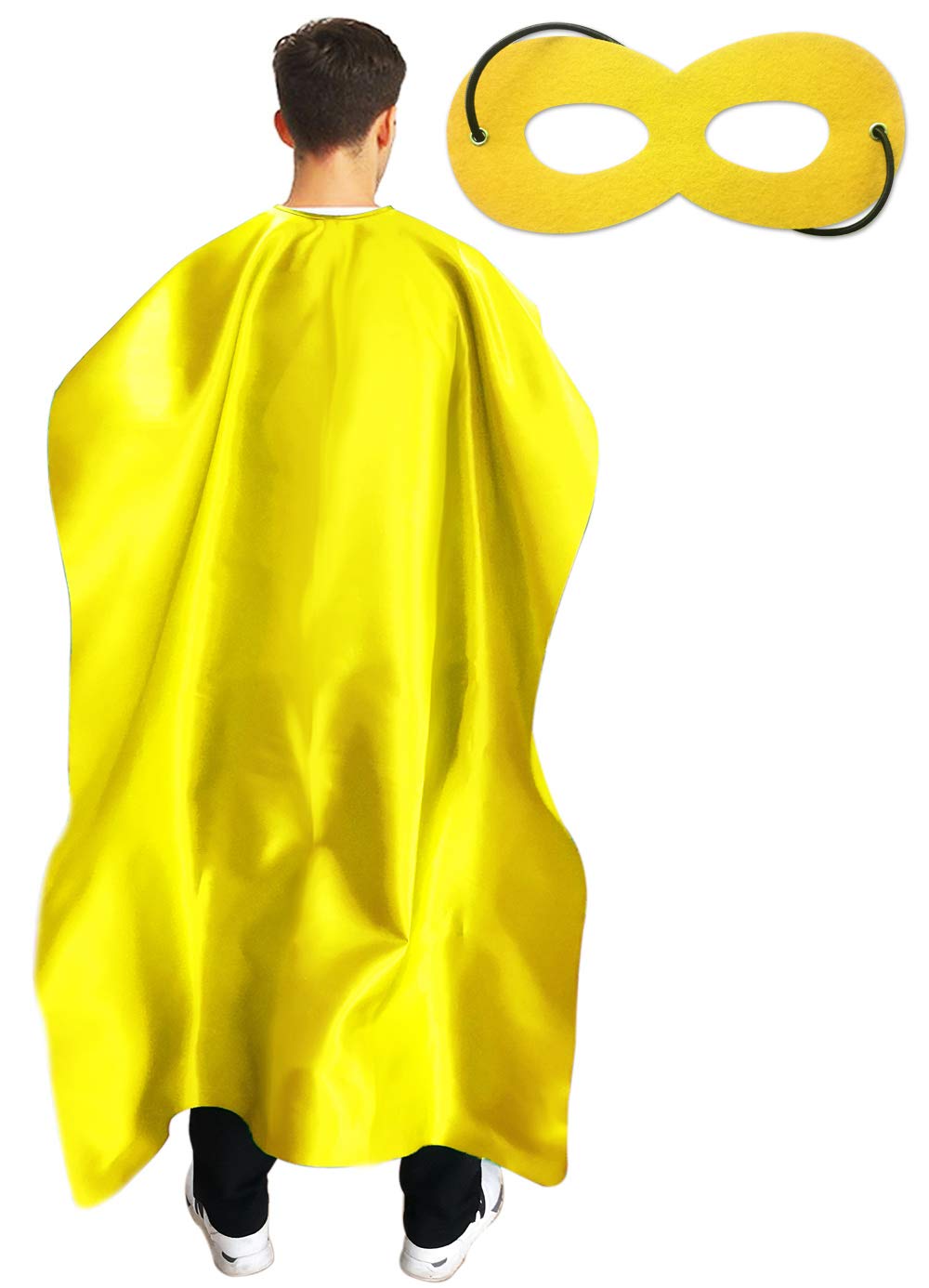 Adult Superhero Cape and Mask for Man and Woman - Halloween Vampire Capes Party Dress Up Superhero Costume