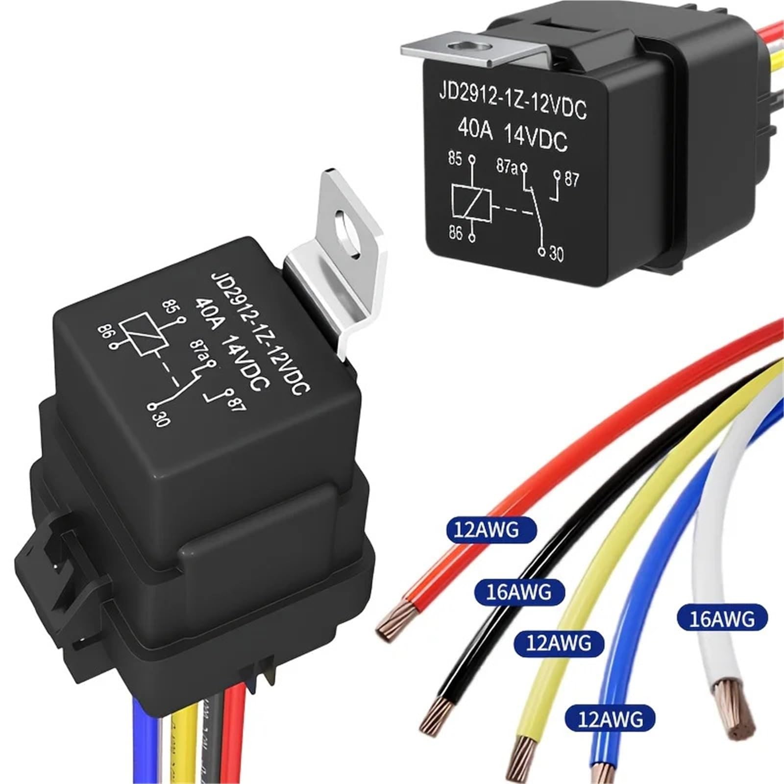 1 X 12 V 40 A 5-pinowy Wodoodporny Przekaźnik Samochodowy