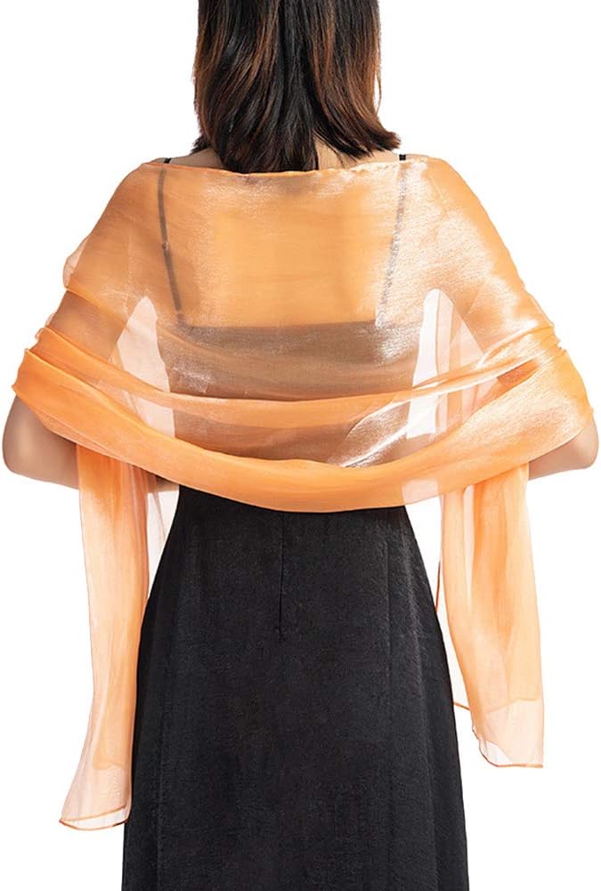 Womens Organza Shawls and Wraps for Evening Dresses Bridal Party Scarves