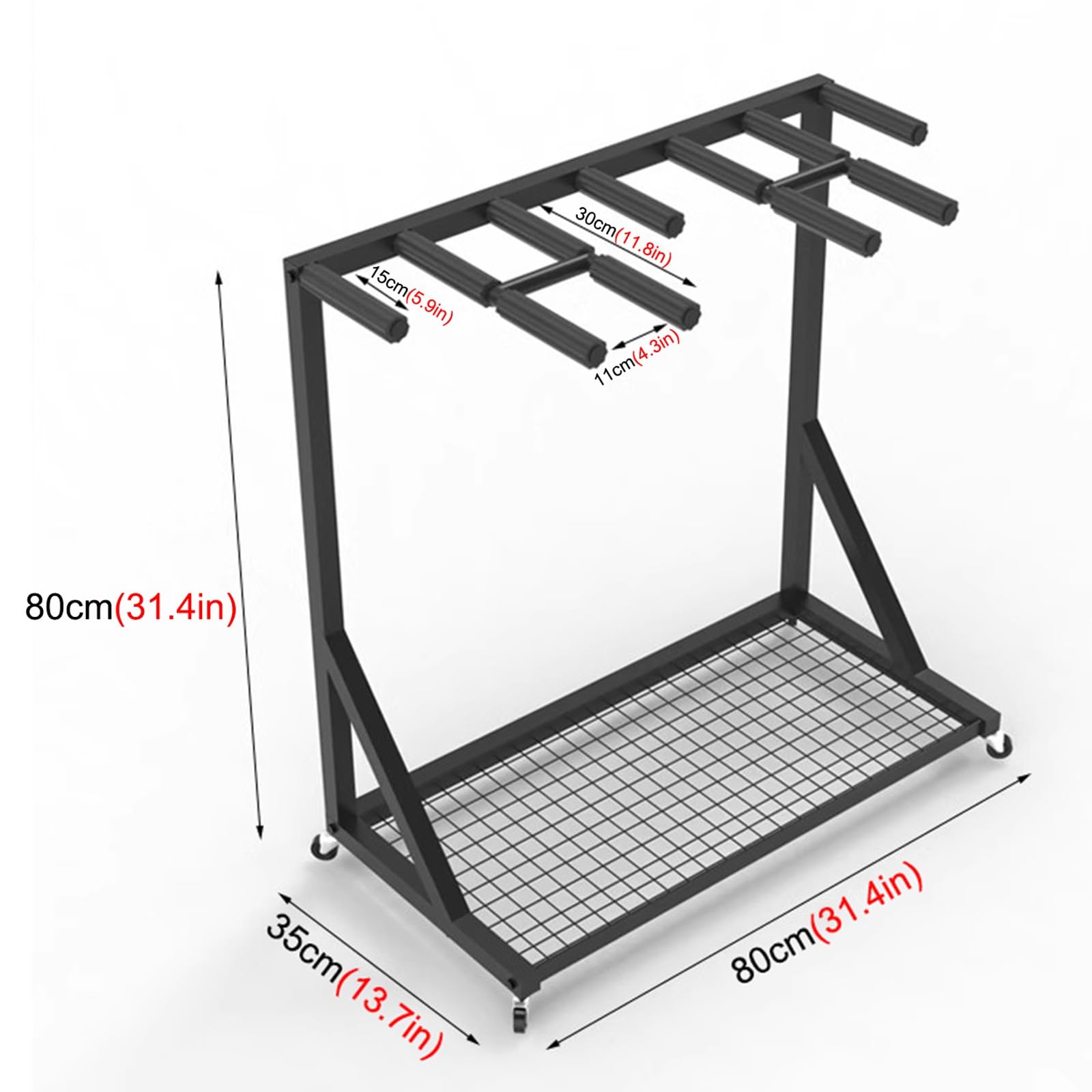 Generico Supporto per Racchette, espositore Mobile, Supporto per Palline da Basket, Supporto per Racchette da Badminton Mobile, Supporto per Racchette Commerciali per Palestra/Campo/Club, Grande capa