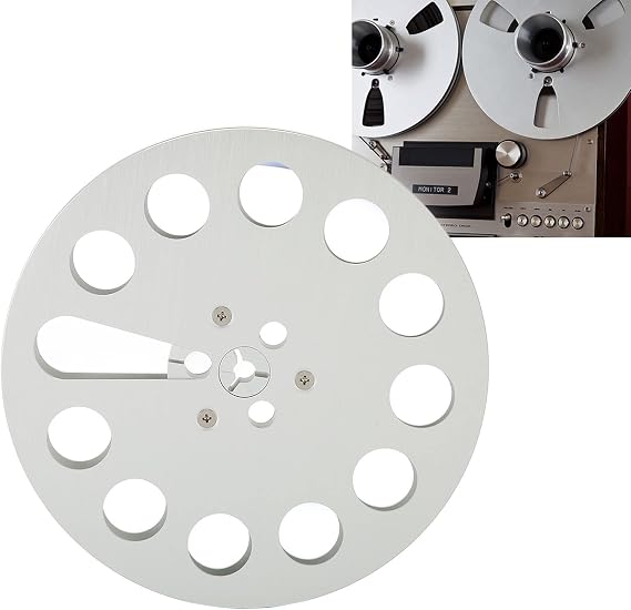 1/4 7 Inch Empty Tape Reel, Aluminum Alloy, 11 Holes, High Performance, for Universal Open Reel Sound Tape Recording