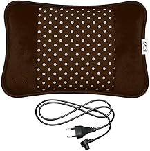 Btag Electric Heating Pad with Soft Polka Dot Cover Hot Water Bag for Pain Relief |Heating Bag Electric |Warm Bag for Pain Relief|Winter Heating pad | Fast Heating |Colour Brown