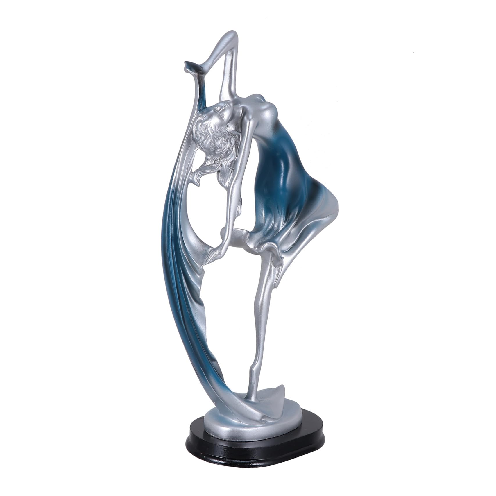 Figurine femme danseuse en résine bleue Gatuida grande taille statue decorative salon