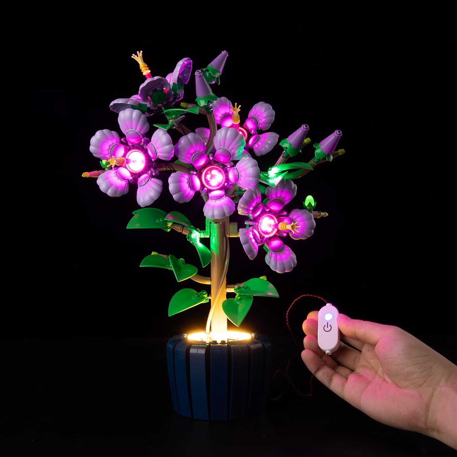 T-Club LED Light Kit for(Hibiscus Flower Décor), Lighting Kit Compatible with Lego 10372 (Only Led Light, Building Block Model not Included)