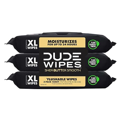 DUDE Wipes Shea BUTTer Flushable Wipes - Extra-Large Adult Wet