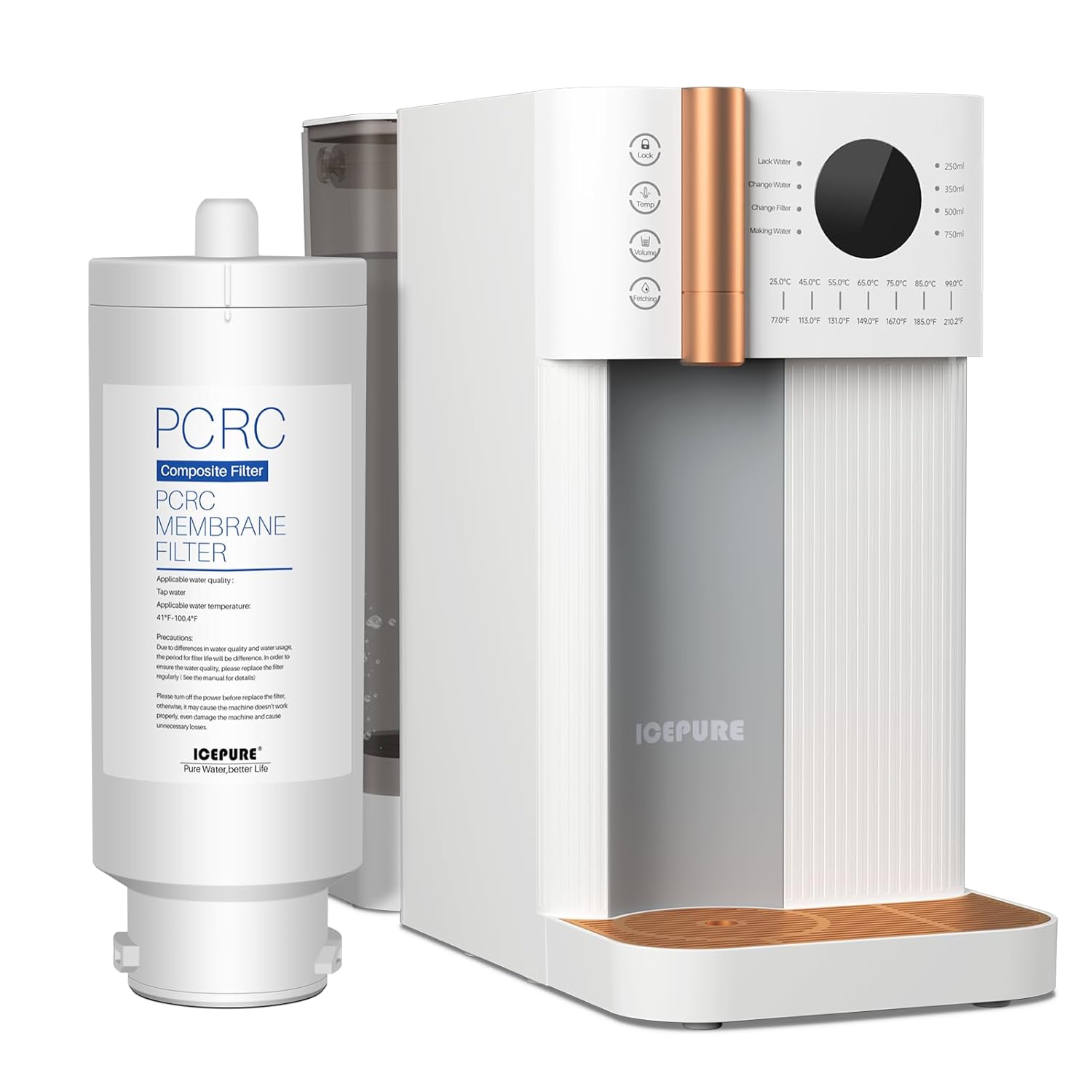 ICEPURE Countertop Reverse Osmosis Water Filter System, Purify Tap