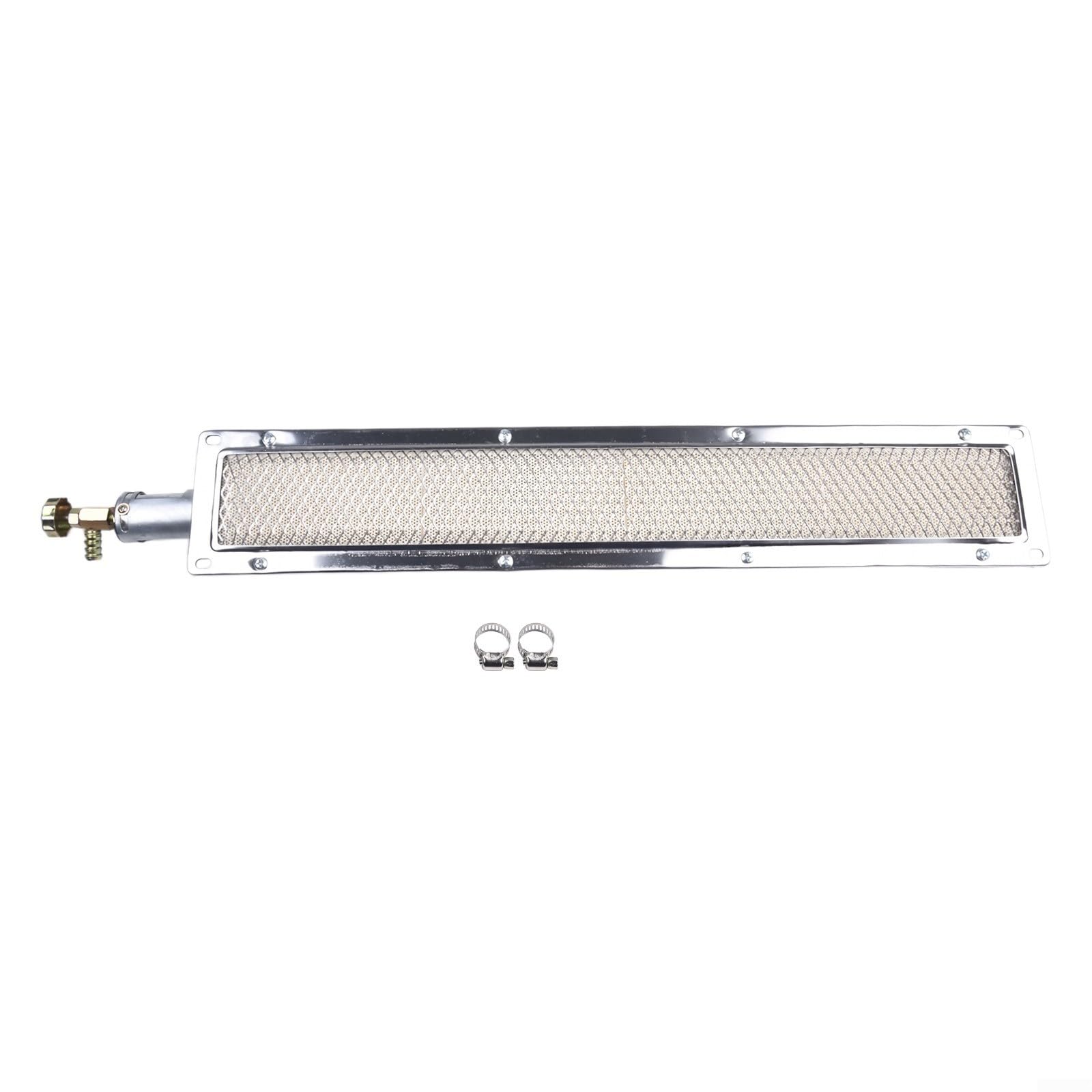 Quemador de cerámica infrarrojo para parrilla de gas de barbacoa, 41 cm x 8 cm, pieza de repuesto de calentador lateral de metal para cocinar al aire libre y secar alimentos (53 x 9,5 cm)
