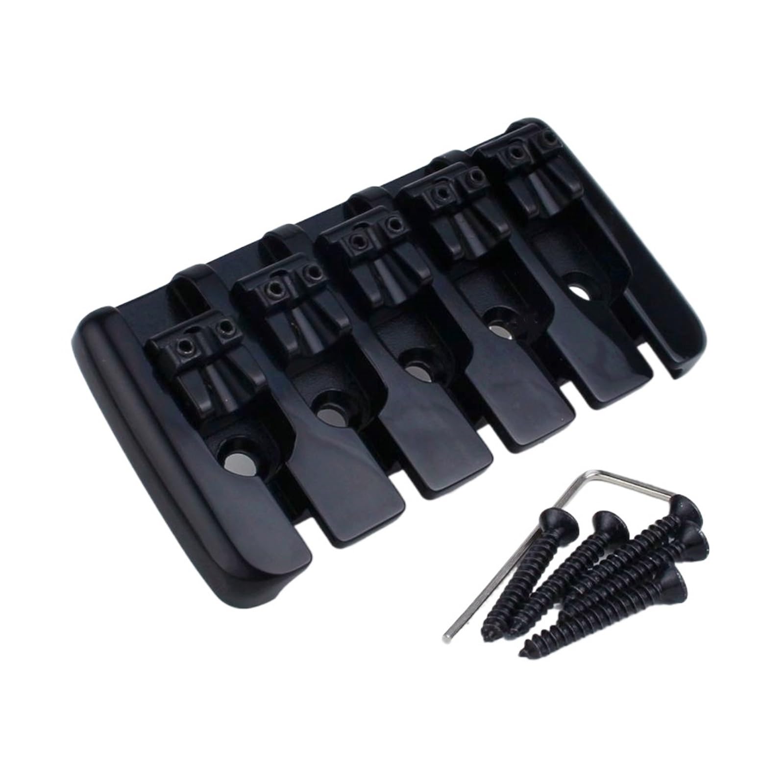 Chromowany 5-strunowy masywny mostek elektryczny JZ/precyzyjny mostek do gitary basowej - BB002(BK)