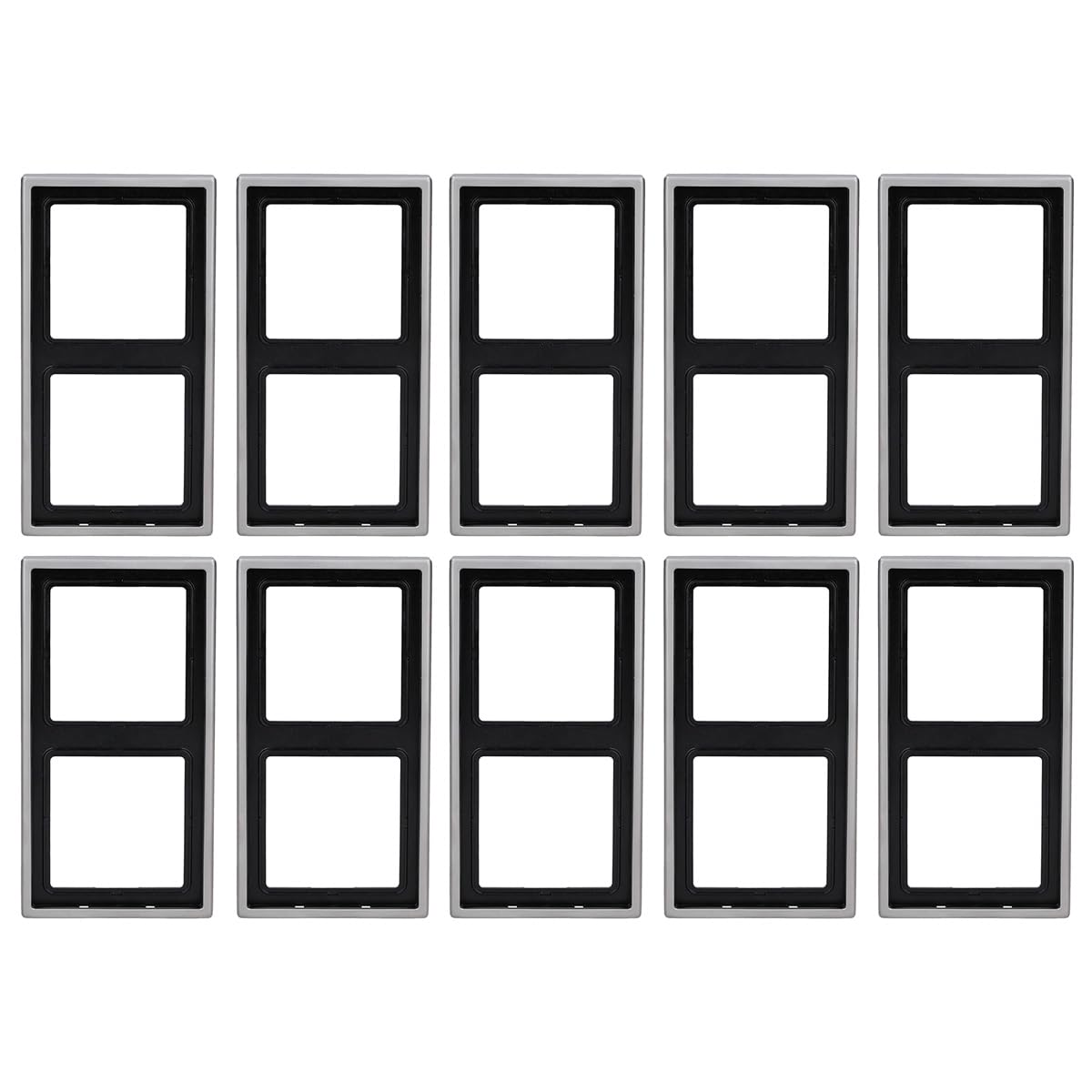 10x Jung ES2982 Rahmen 2fach Edelstahl Serie LS