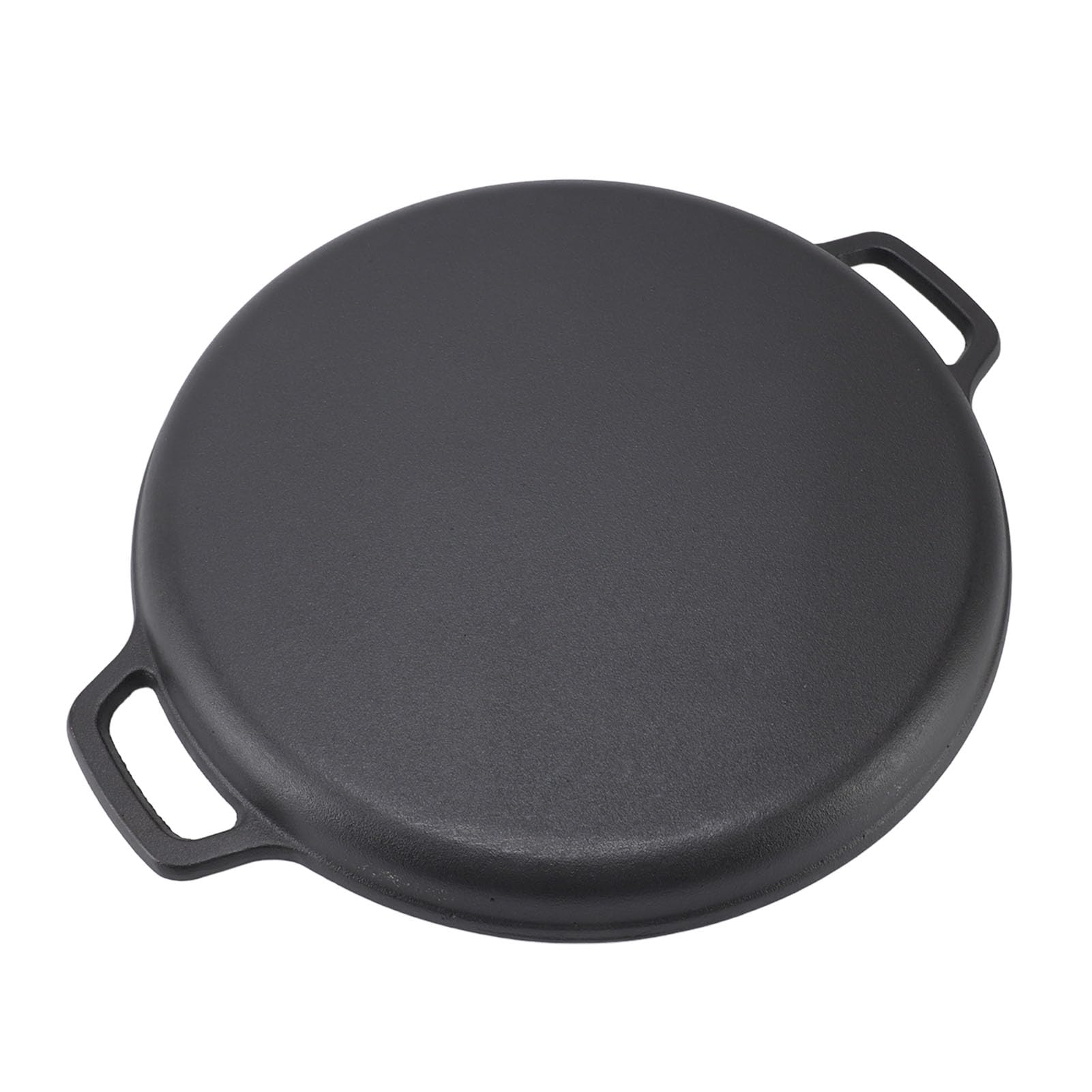 Padella in Ghisa Padella Piatta 35 Cm Fondo Piatto Pancake Pan Riscaldamento Uniforme Design Addensato per Cottura Pancake Crepes Uova per Cuochi Domestici (35 cm)