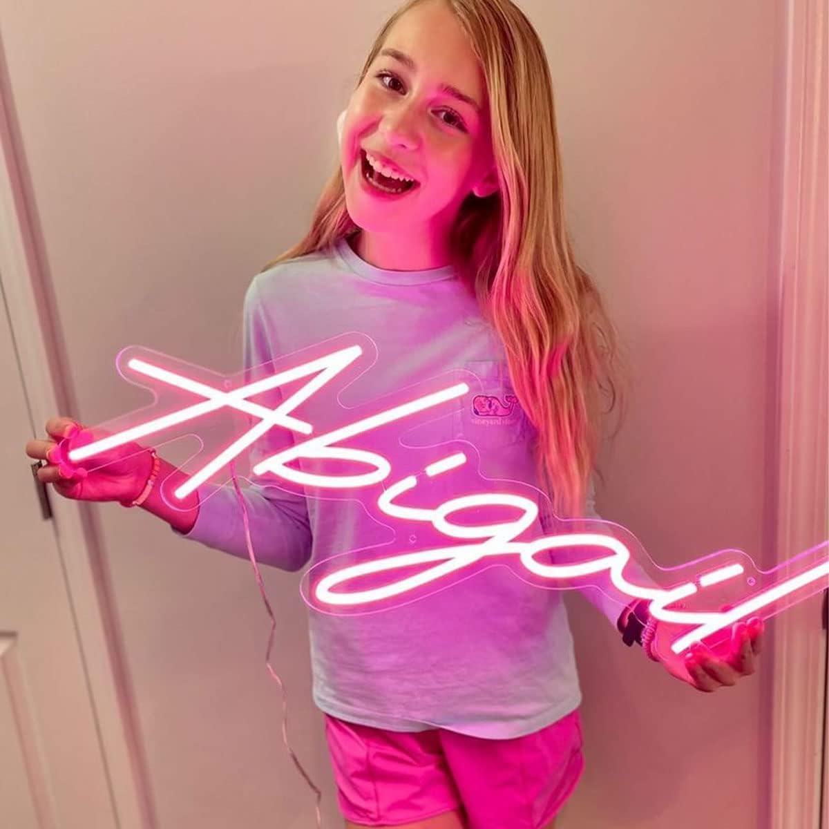 Custom Neon Signs for Wall Decor Personalized Large Pink Néon Led Light Signs Aesthetic Room Bedroom Decoration Wedding Birthday Make Your Own Kit