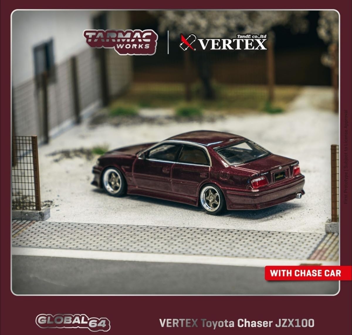 Tarmac Works 1/64 Tarmac Works VERTEX Toyota Chaser JZX100 Purple