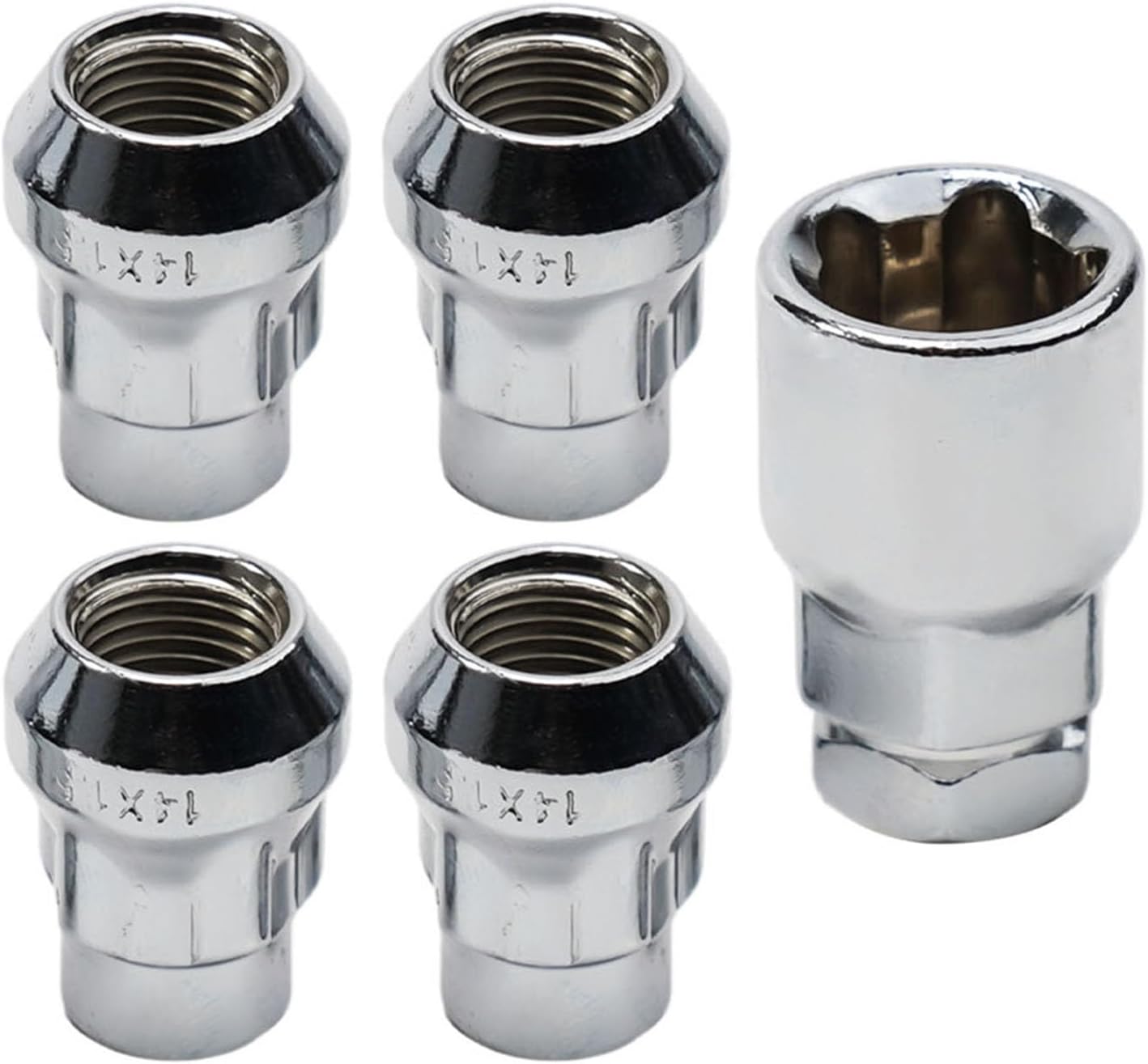 Wheel Lug Bolts Compatible with S-MAX for Mondeo M14 X 1.5 Locking Wheel Nuts Tapered Key 5-Teeth Tire Screw