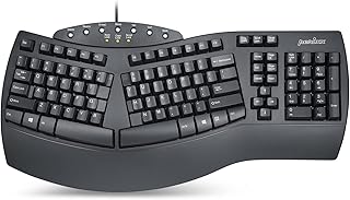 Perixx Periboard-512 Ergonomic Split Keyboard - Natural Ergonomic Design - Black - Bulky Size 19.09"x9.29"x1.73", US English Layout