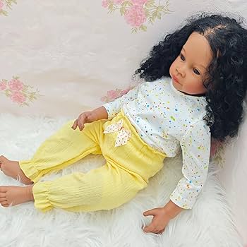 Amazon.co.jp: Meeler リボーンドール 80cm リアルで黒髪褐色の肌の