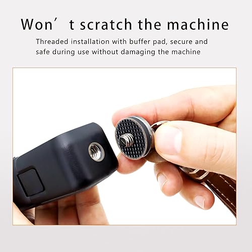 Miniatura 4 de Correa de mano de cuero para DJI OSMO Pocket 3 Accesorios de cámara con 14 tornillo pulsera de mano