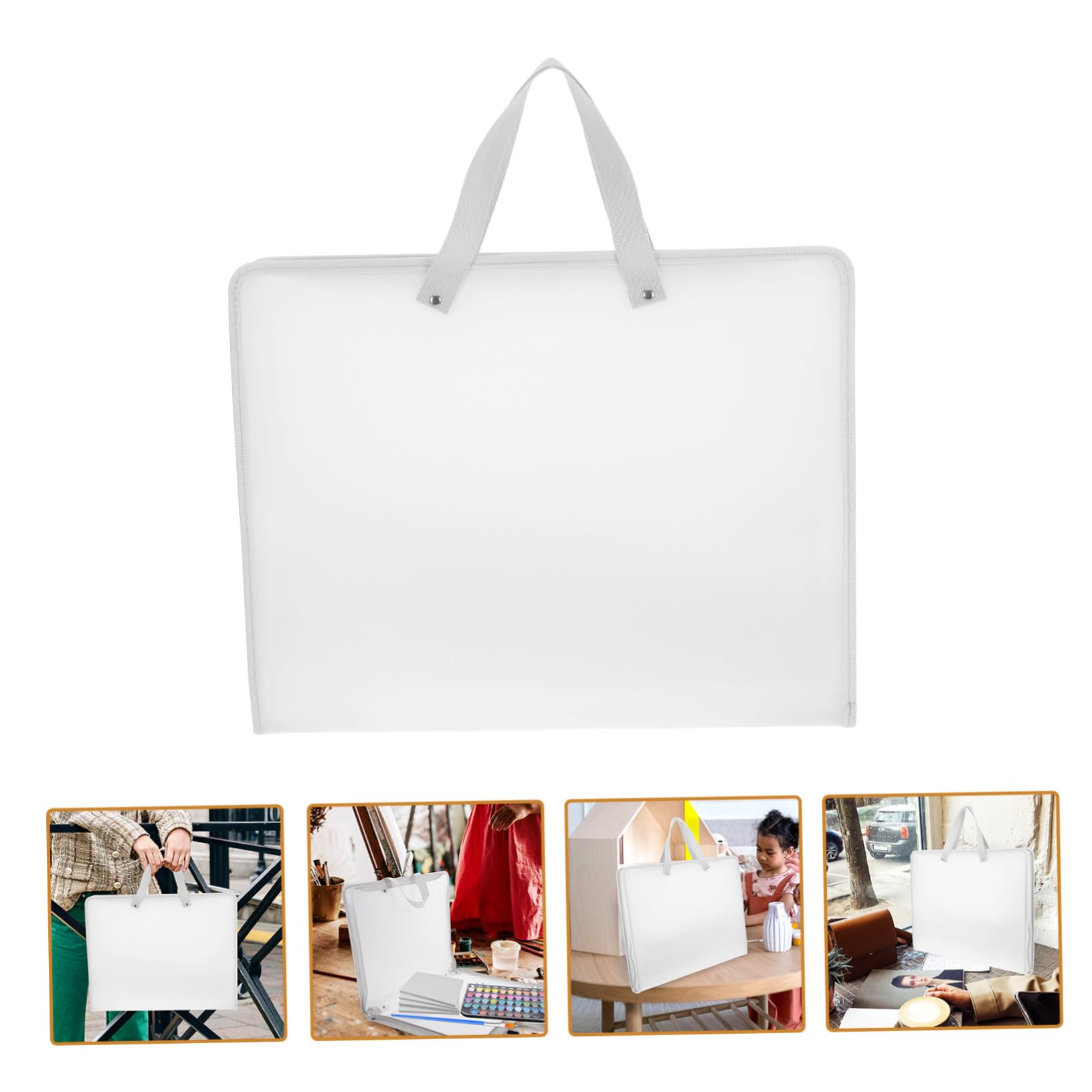 DOITOOL Tragbare Prüfungspapiertasche aus Wasserdichtem Pp mit Multifunktionalem Design Handliche Kunsttasche für Büro und Schule zum Sicheren Aufbewahren von Dokumenten