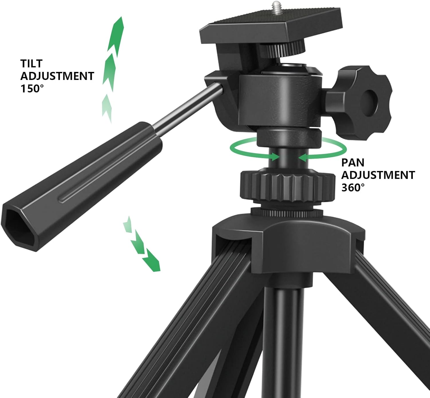 Compact Tabletop Tripod for Spotting Scope Monocular Camera Projector, Adjustable Tripod Stand with 1/4-20 Threads