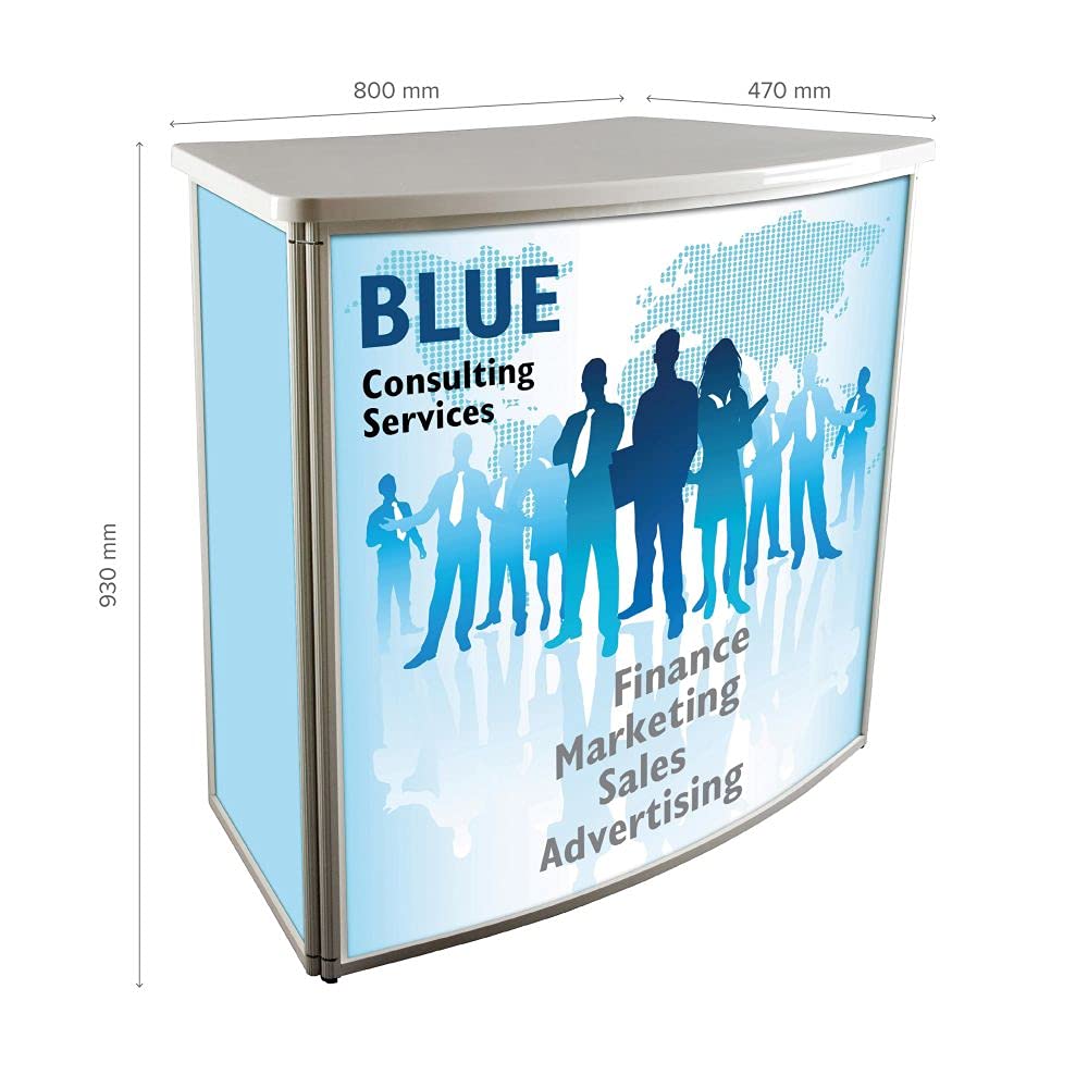 Display Sales Messetheke Alu-Frame Promotiontheke Werbetheke Verkaufstheke Aluminium-Profi
