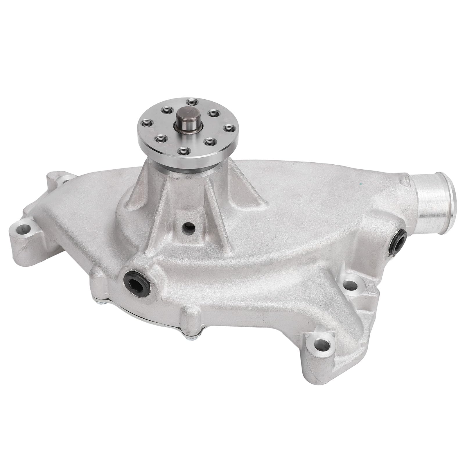 Cocoarm Pompa dell'acqua Corta Ad Alto Volume, Girante Diritta Pompa dell'acqua Ad Alto Flusso Meccanica in Metallo, Gomma Satinata Spazzolata, Flusso di Refrigerante del 40% in più per Motore 454