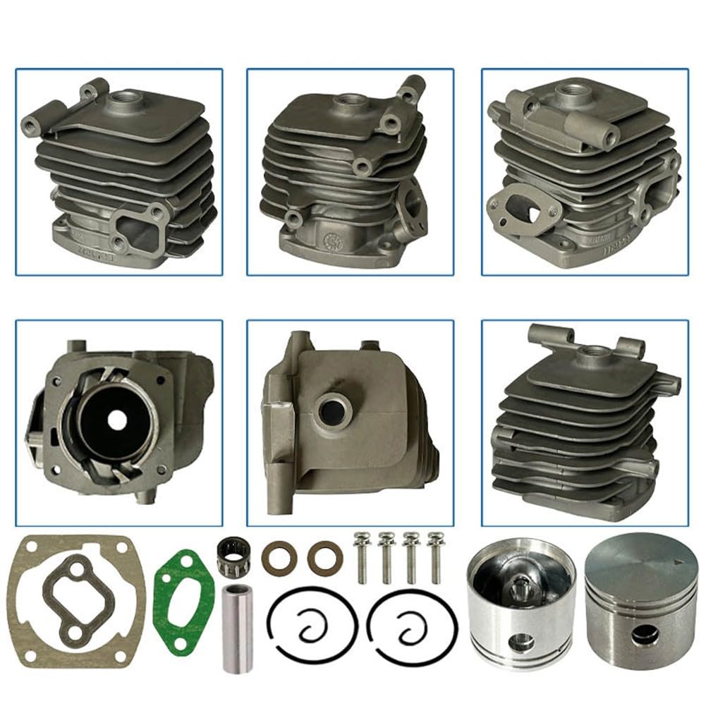 EasyByMall Cilindro per motosega Echo CS-2511P CS-2511PN CS-2511T CS-2511TN CS-2511TS CS-2511TES CS-2511WES, sostituisce P021050120 P021051920 Kit pistone