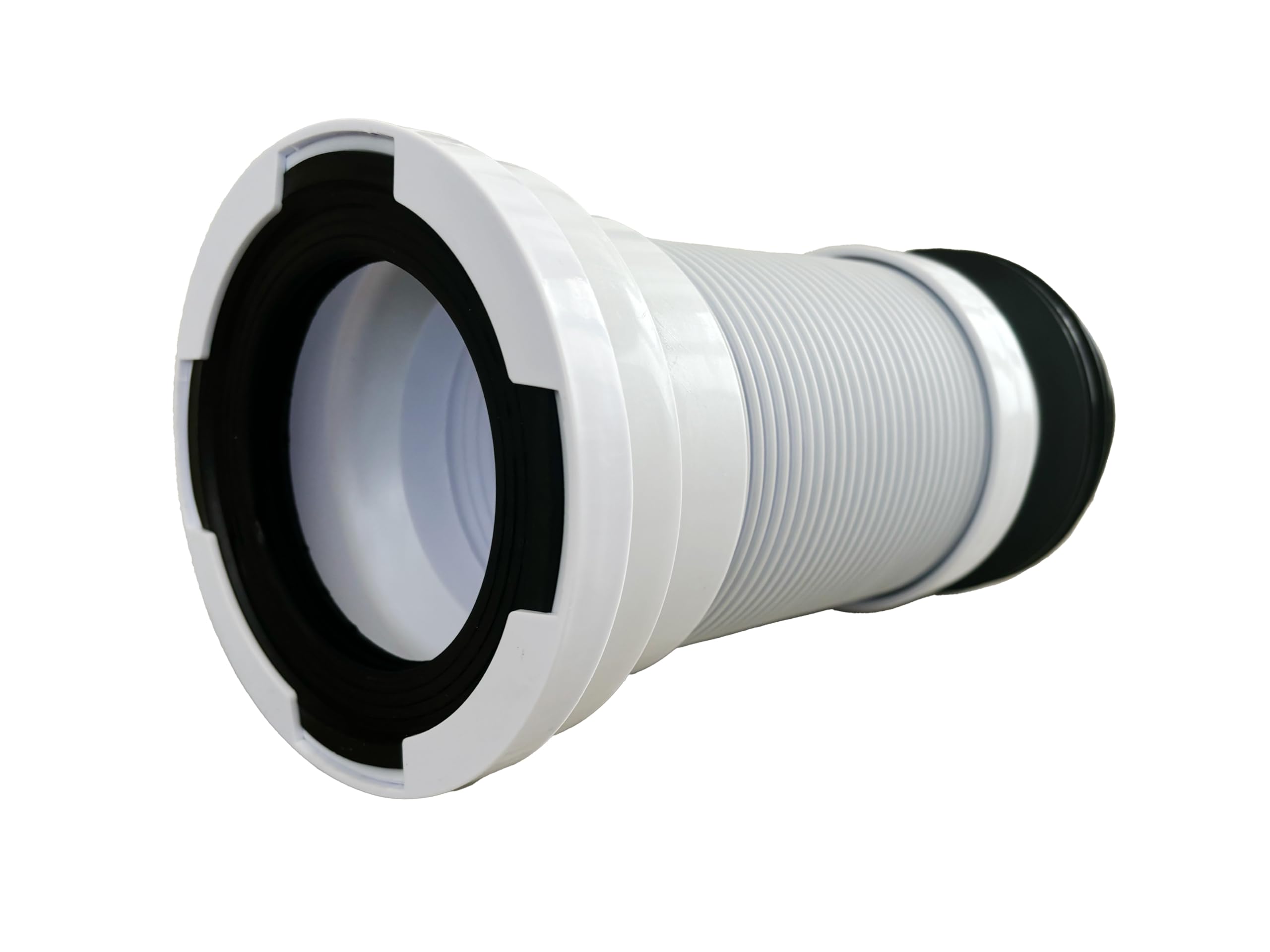 Plumbez Flexible 4" 100/110mm Universal Wc Toilet Pan ConnectorAdjustable 300-600mm Flexi Slinky Waste Soil PipeDurable from B&Q