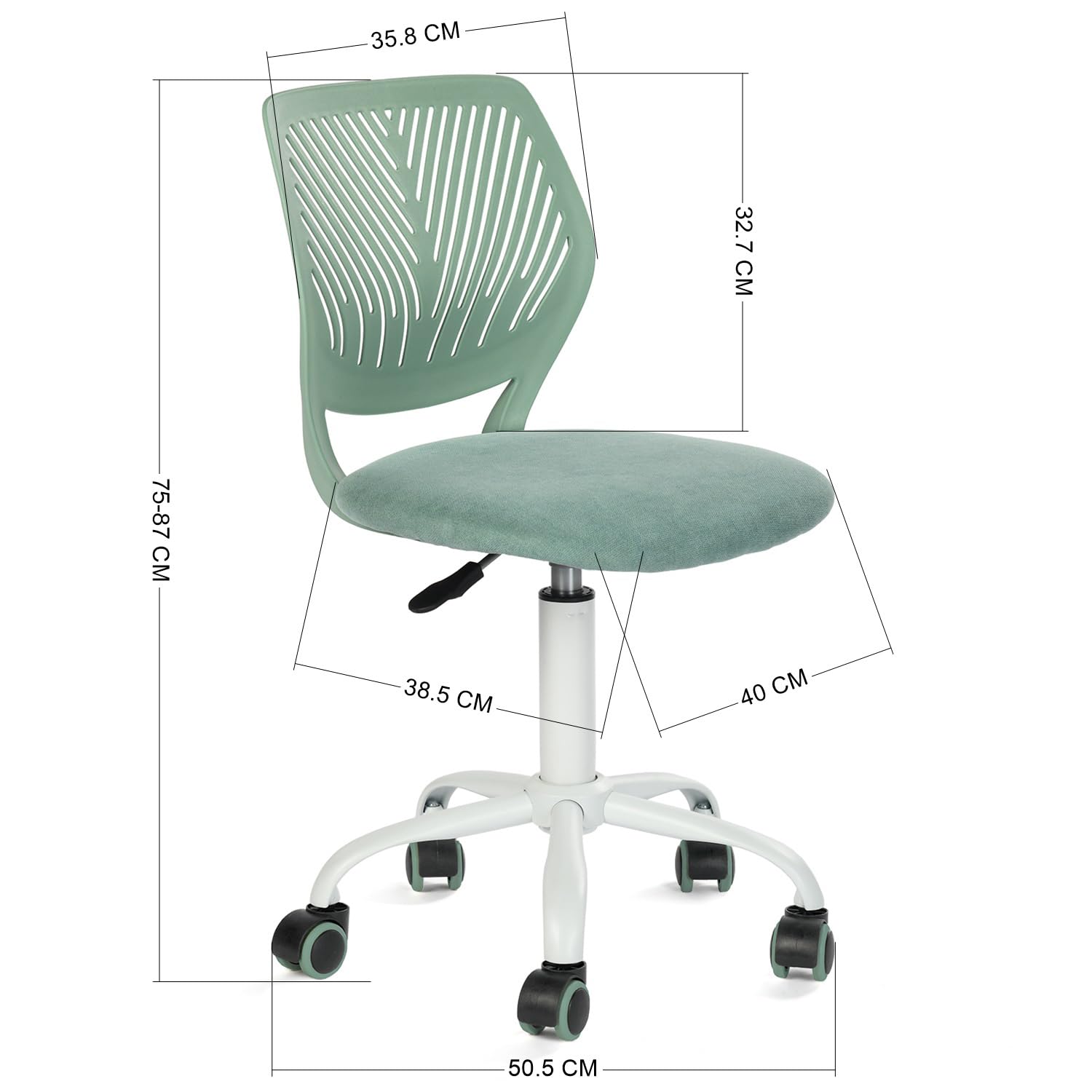 FurnitureR Morandi Stoel, ergonomisch, verstelbare hoogte-draaier, rolcomputer, executive stoel voor thuiskantoor, werkkamer, kleur geel