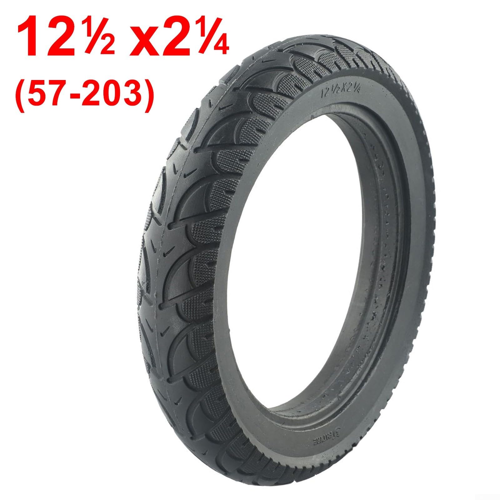 12-calowa solidna opona 12 1/2 x 2 1/4 (57-203) gumowa opona zapasowa do skuterów elektrycznych, rowerów elektrycznych, niepneumatyczne koło odporne na przebicie, 12,5 x 2,125