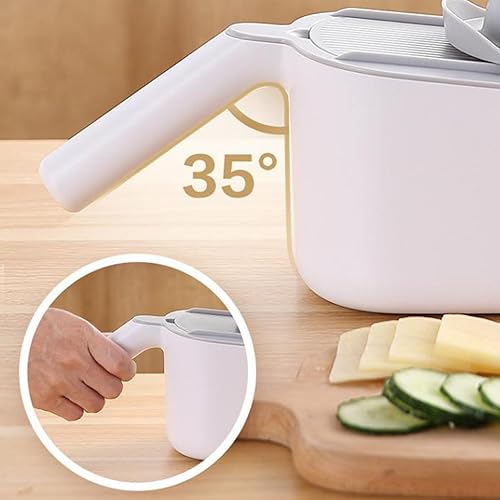 Miniatura 2 de Cortador de verduras multifuncional, que proporciona características de rallado y rebanado, el dispositivo de acero inoxidable cuenta con cuchillas