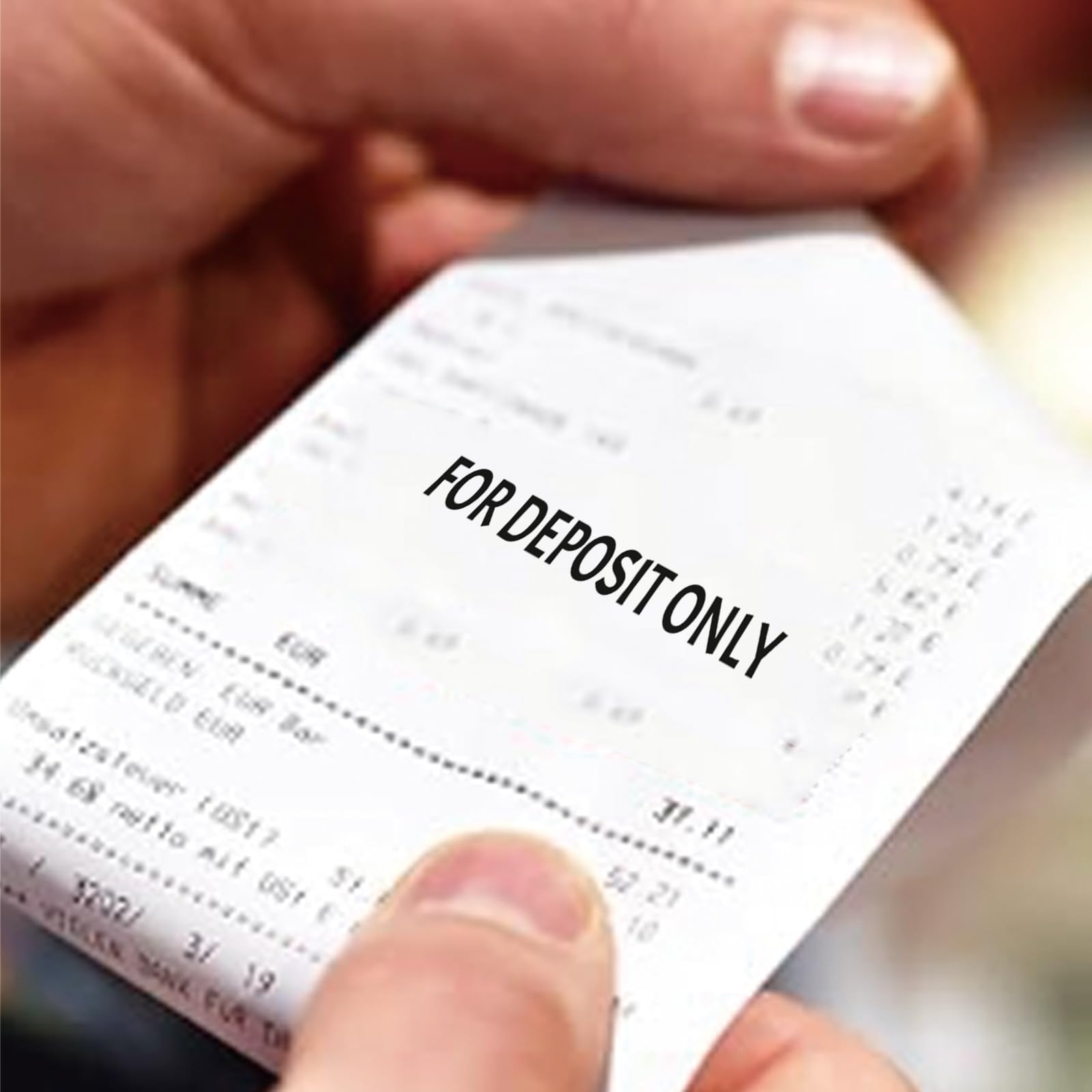 Solo per deposito Francobolli autoinchiostranti per forniture aziendali Francobolli bancari per deposito Solo timbri in gomma personalizzati per deposito solo francobolli per assegni, nero