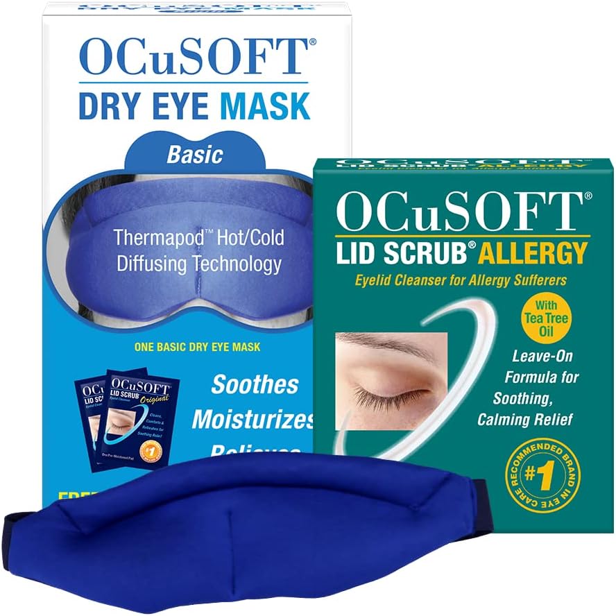 Amazon com: OCuSOFT Lid Scrub Allergy Dry Eye Mask Bundle Soothes Amazon com: OCuSOFT Lid Scrub Allergy Dry Eye Mask Bundle Soothes