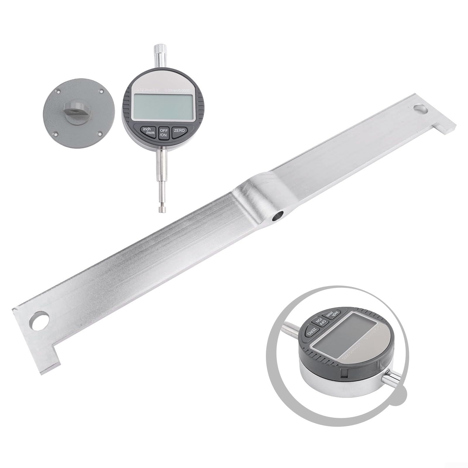 Livellamento della chitarra, set di 2 strumenti per livellamento del collo, tastiera e calibrazione, lettura accurata, costruzione in metallo, liutaio fai da te