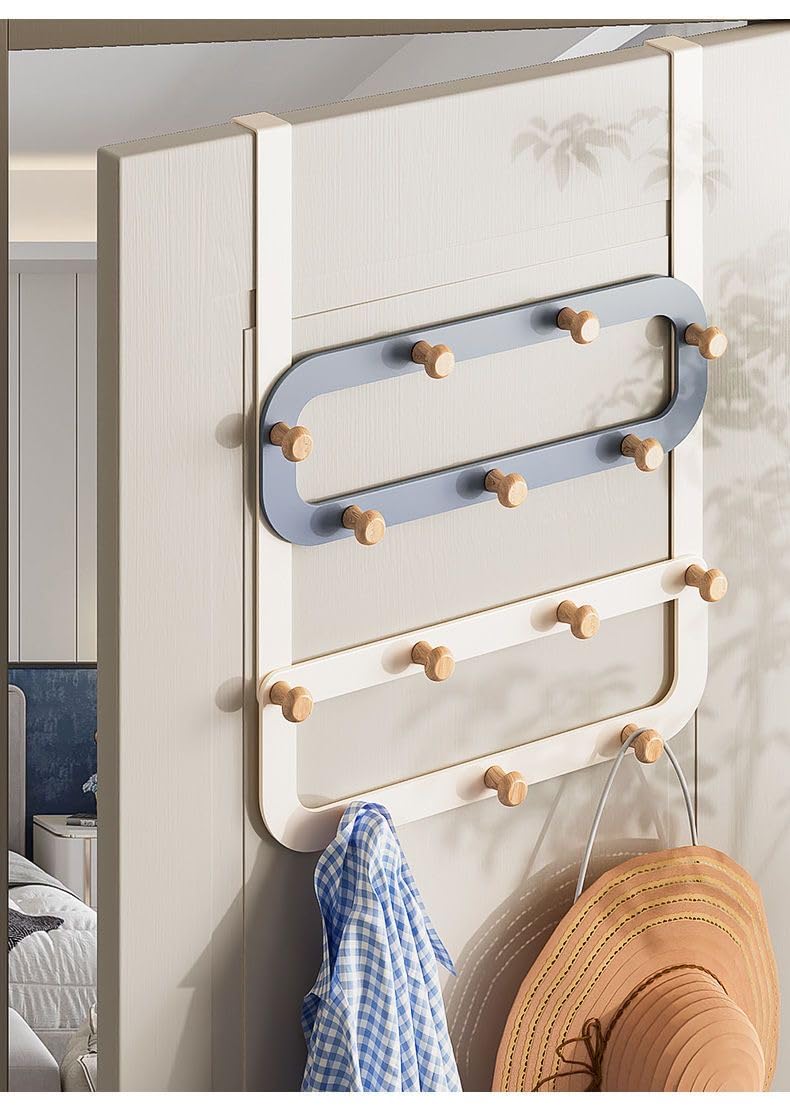 SANTOUXIANG Over-The-Door Hooks (Blue)