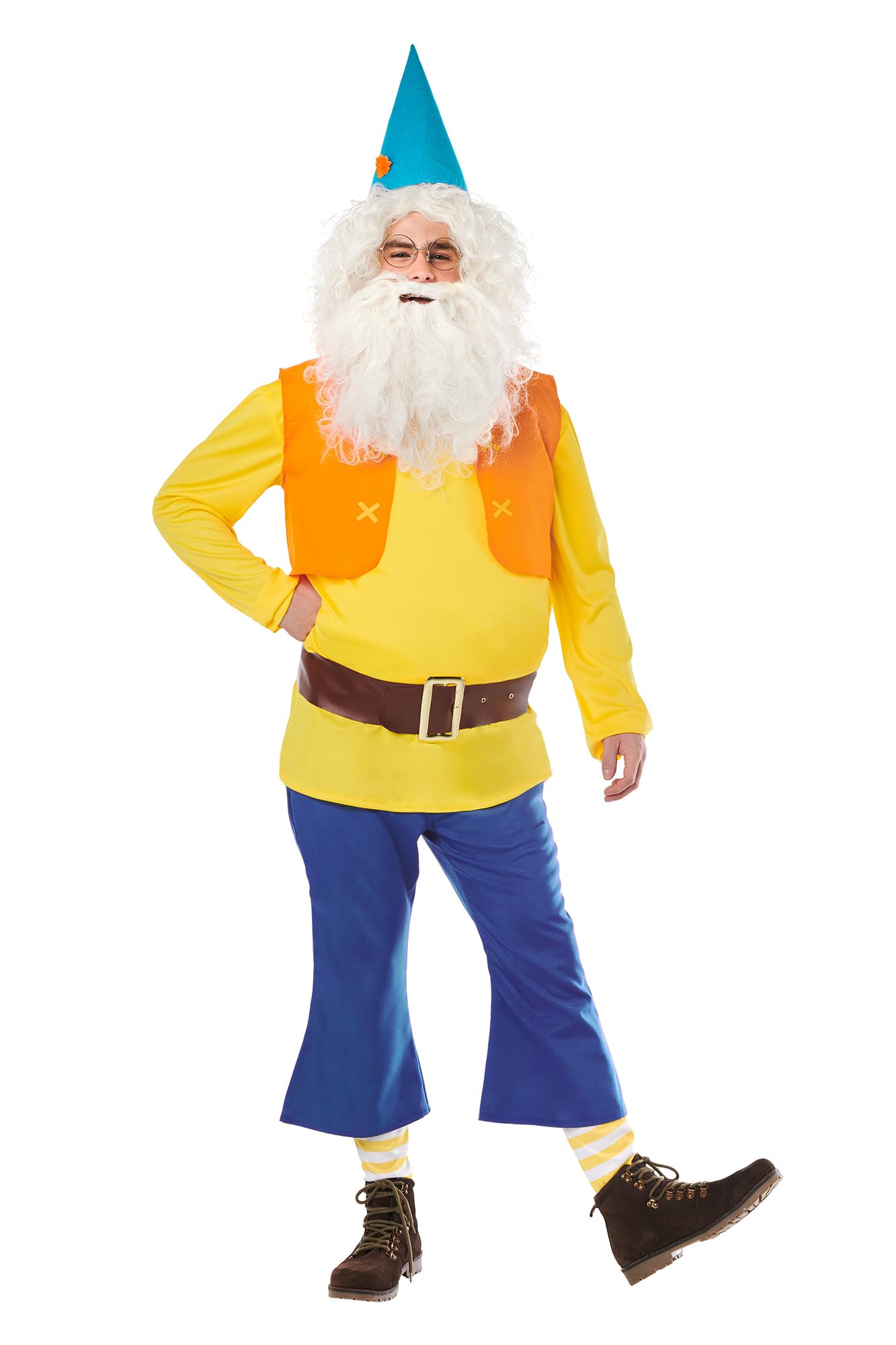 Kimokawaii Disfraz de Enanito Amarillo Adulto