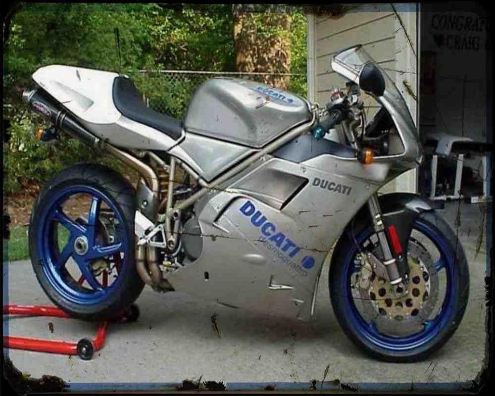 748L Neiman Marcus Limited Edition 1 A4 Metal Sign Motorbike Vintage Aged