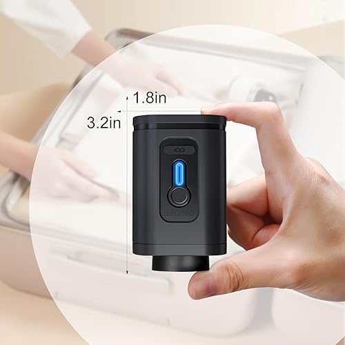 Miniatura 7 de Bolsas de vacío de viaje con bomba eléctrica Prtable (paquete de 6), bolsas de sellado al vacío para ropa, bolsas de almacenamiento al vacío