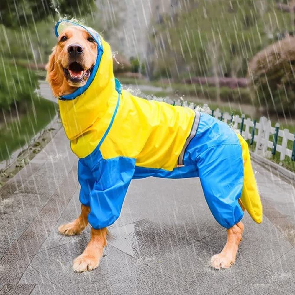 Chubasquero para Perros, Mono Impermeable for Perros, Capa for Mascotas, Chaqueta for Cuatro Patas, Todo Incluido(Yellow,3XL)
