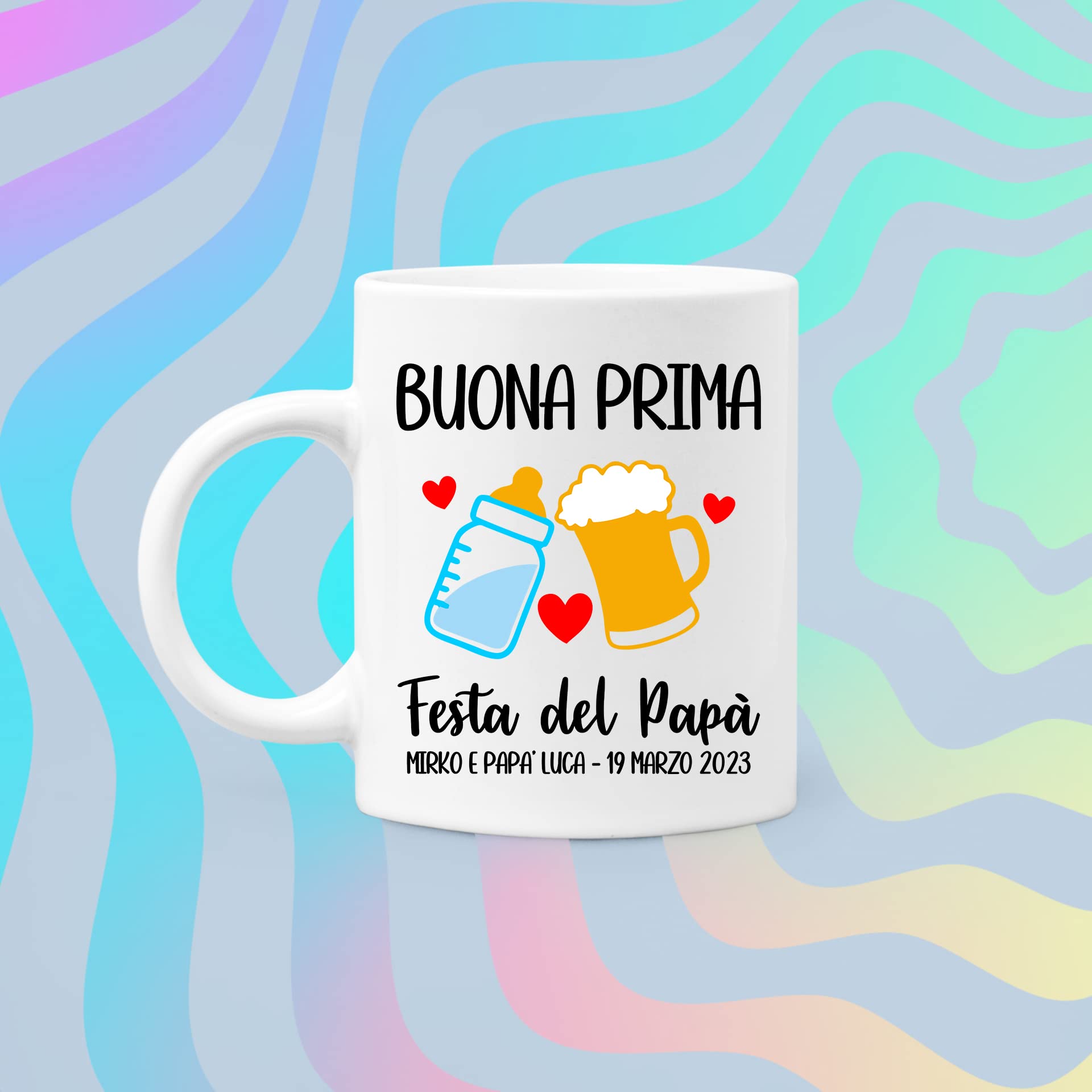 Colorfamily Tazza Papà Sono il tuo gol più bello Regalo Papà Festa del papà Mug in ceramica