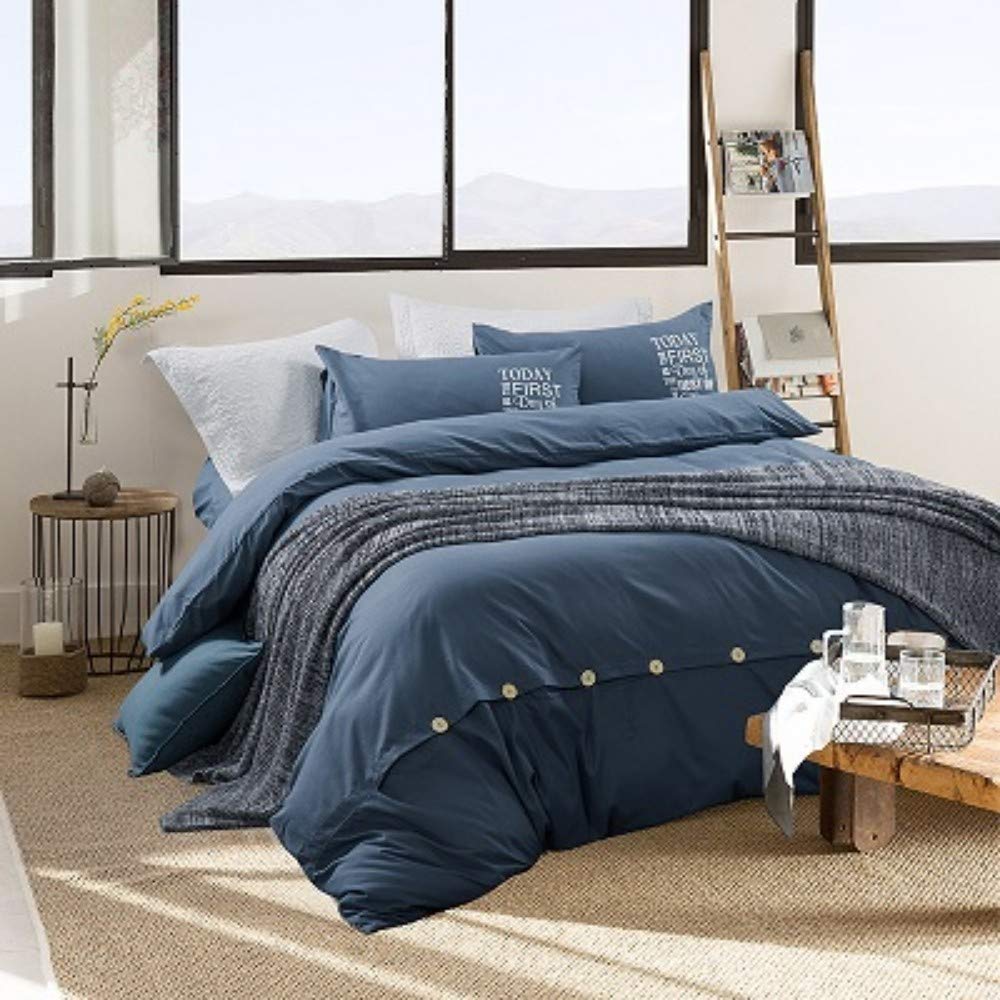 Juegos de cama suaves y cómodos estilo puro gris reina para noches frescas