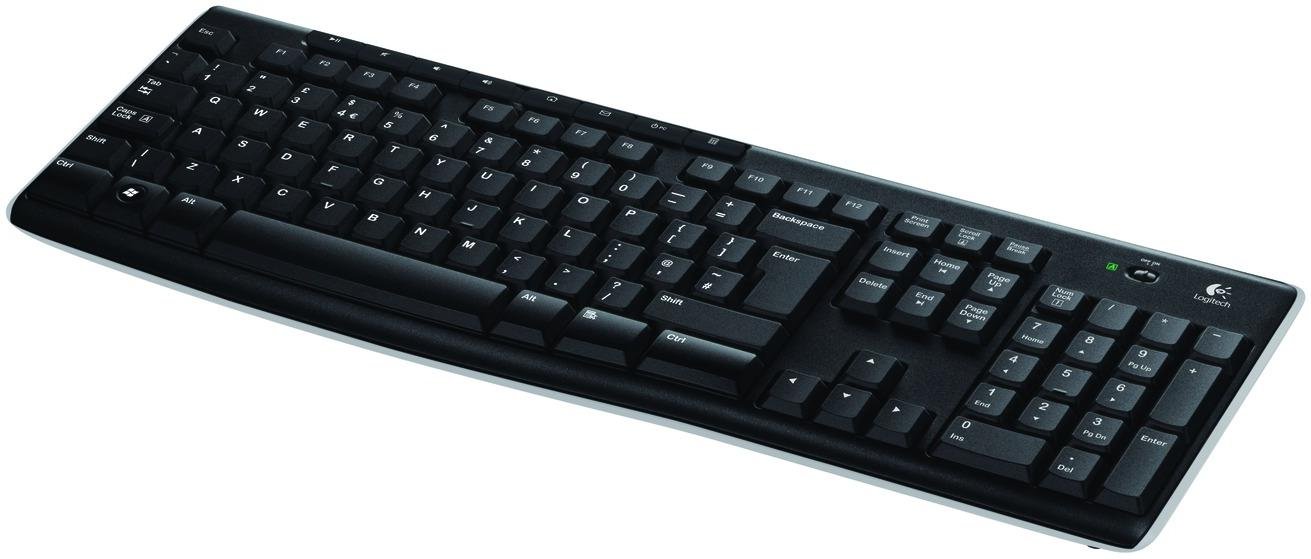 Logitech K270 Wireless Keyboard for Windows, QWERTY US International Layout - Black