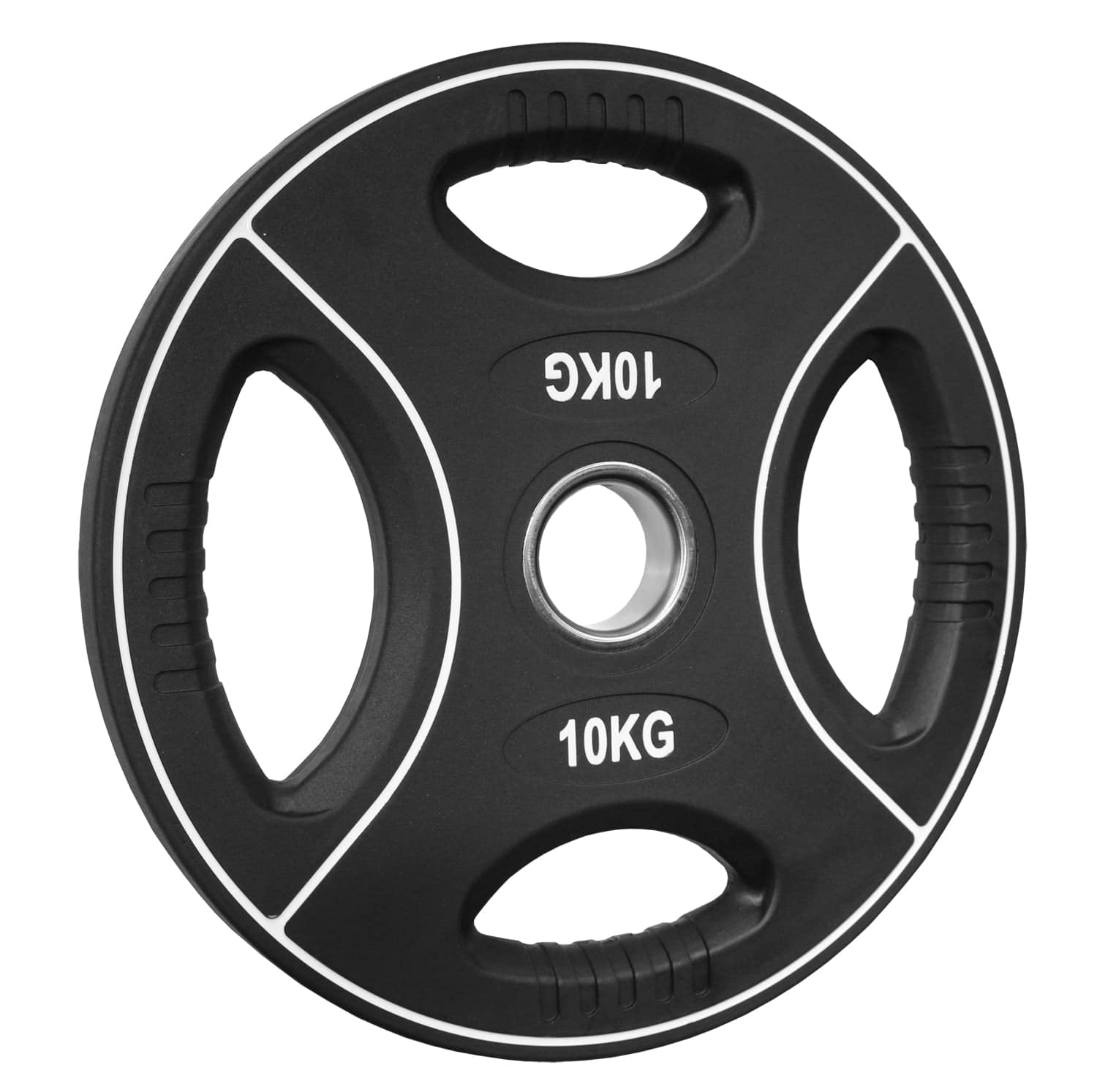 Hantelscheiben | Gewichtsscheiben | 50mm | Polyurethan | mit Griffen | Geruchsneutral | Größenauswahl: 1,25kg | 2,5kg | 5kg | 10kg | 15kg | 20kg | 25kg | Studioqualität