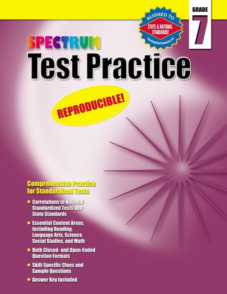 Test Practice, Grade 7 Paperback โ January 1, 2003