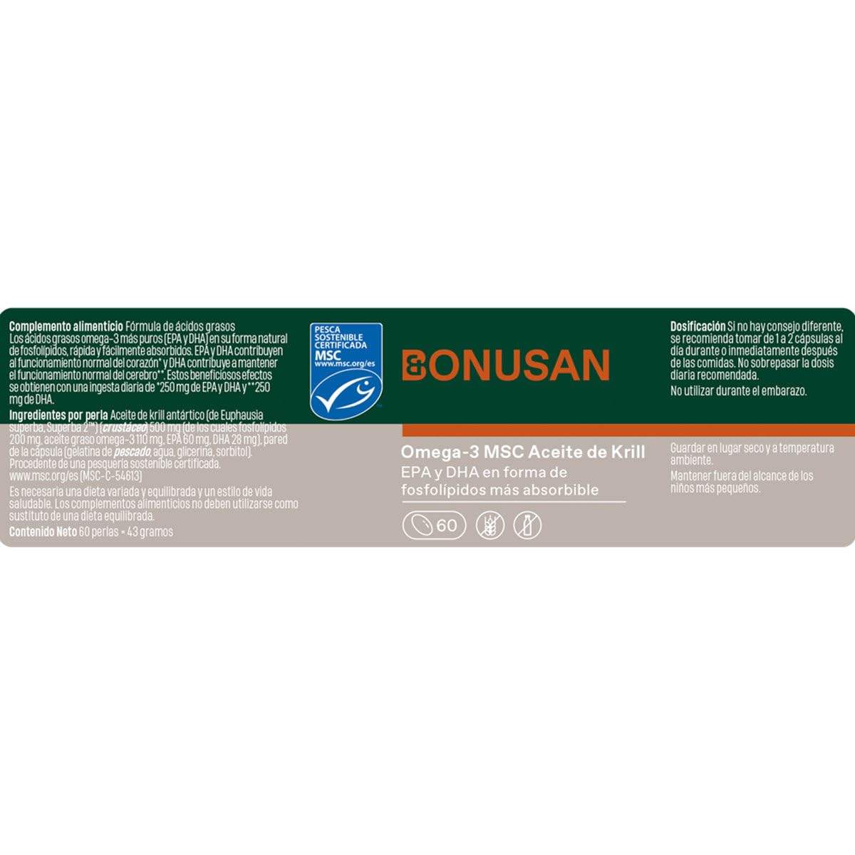 Huile de Krill oméga-3 MSC 60 capsules