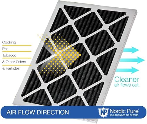 Miniatura 3 de Nordic Pure MERV - 10 Filtros de aire plisado para horno de CA, 14x25x1