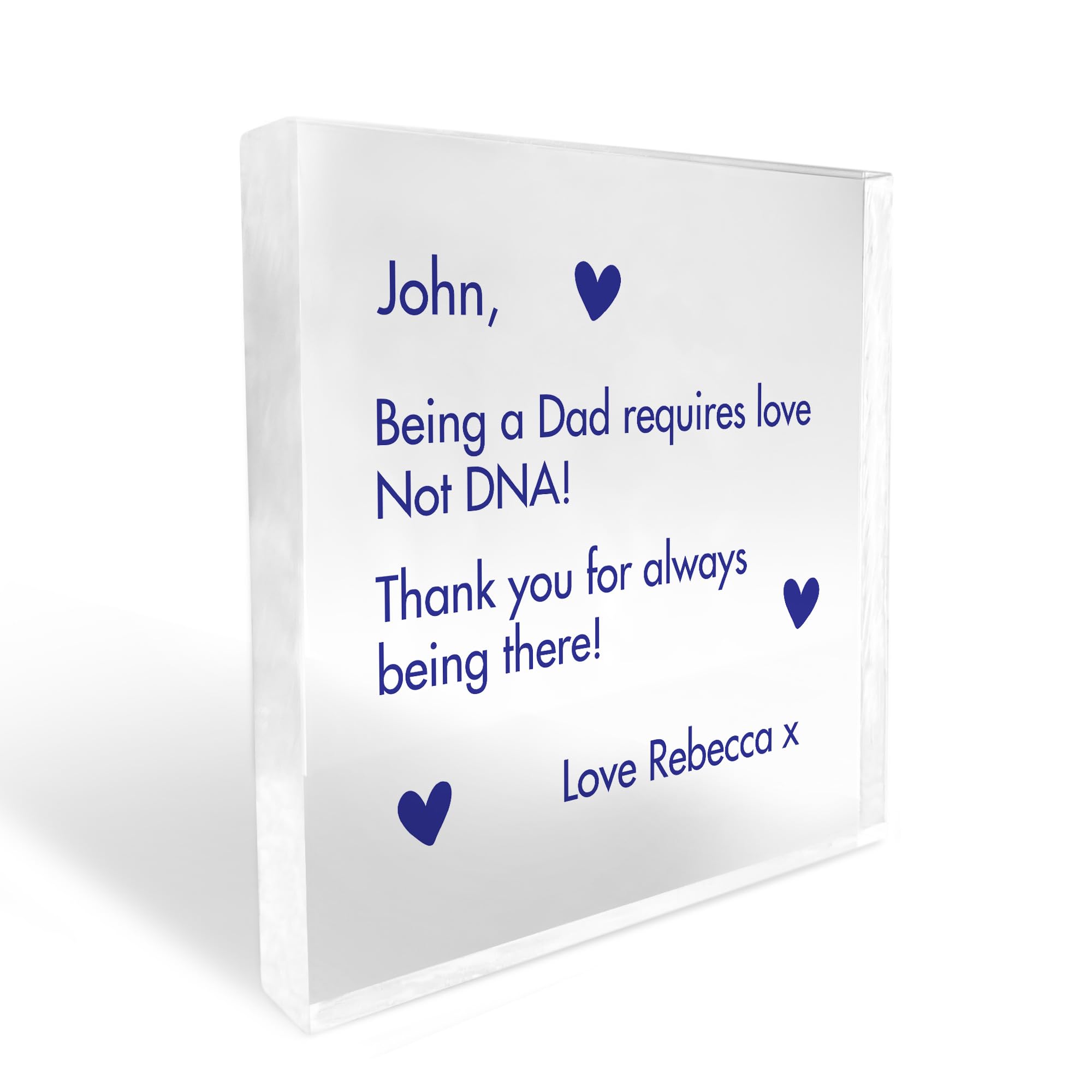 Red Ocean Step Dad Birthday Gift Christmas PERSONALISED Acrylic Block Thank You Gift For Step Dad From Daughter Son