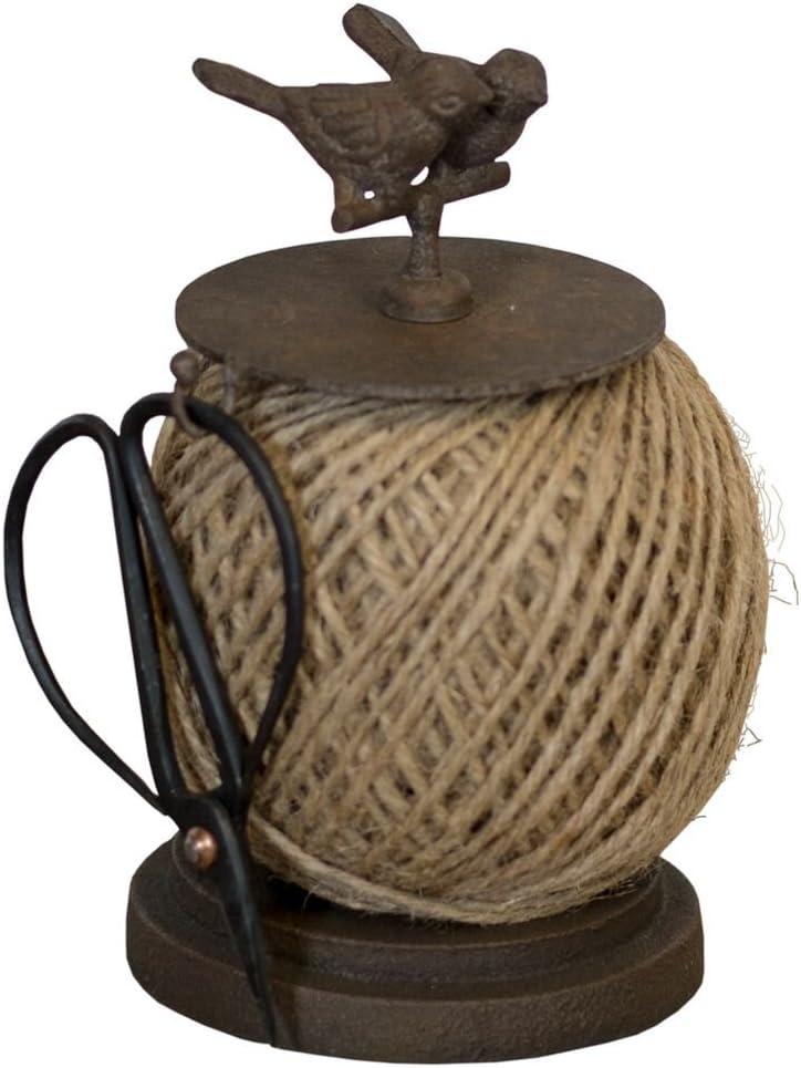 VIPSSCI Vintage Style Twine Dispenser with Bird Topper Detail and Scissors