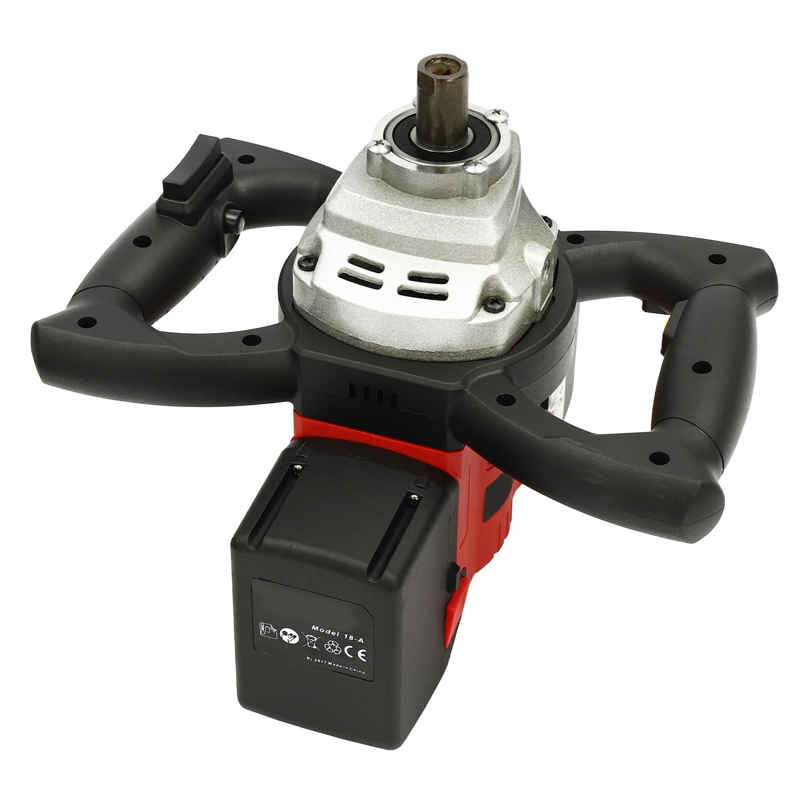 JIAOYINZI 2000W Auger Post Hole Digger, 6 Adjustable Speeds Electric Digger Earth Garden Auger with Two 6.0ah Batteries, for Installing Fence Posts and Decks, Planting Trees