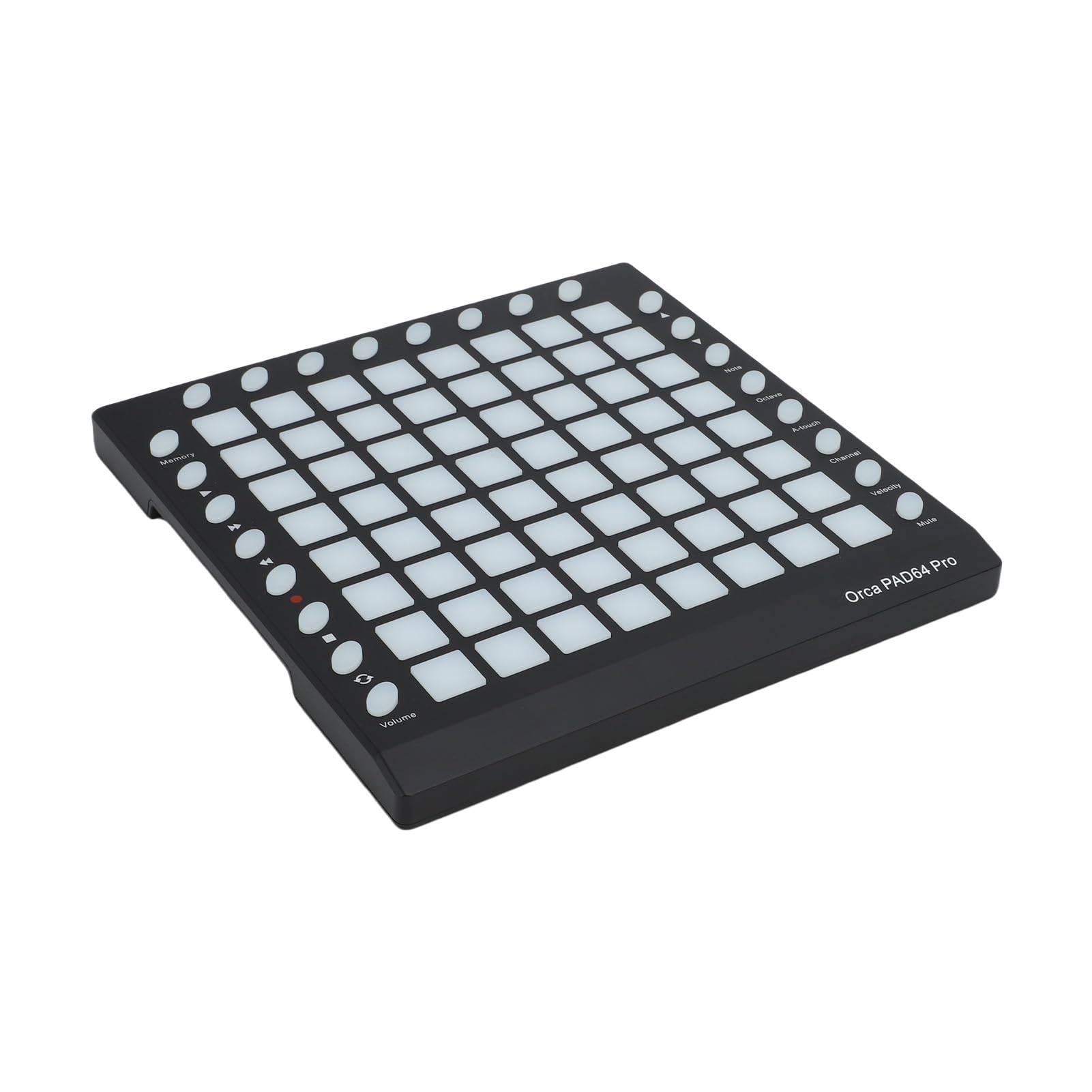 Bediffer Controlador MIDI DJ Pad con 64 Pads RGB 128GM Sonidos 8 Botones RGB 6 Controles de Transporte Editor Incorporado Pad MIDI Portátil para Fiesta Escenario Actuación en Vivo Plástico Negro 10"