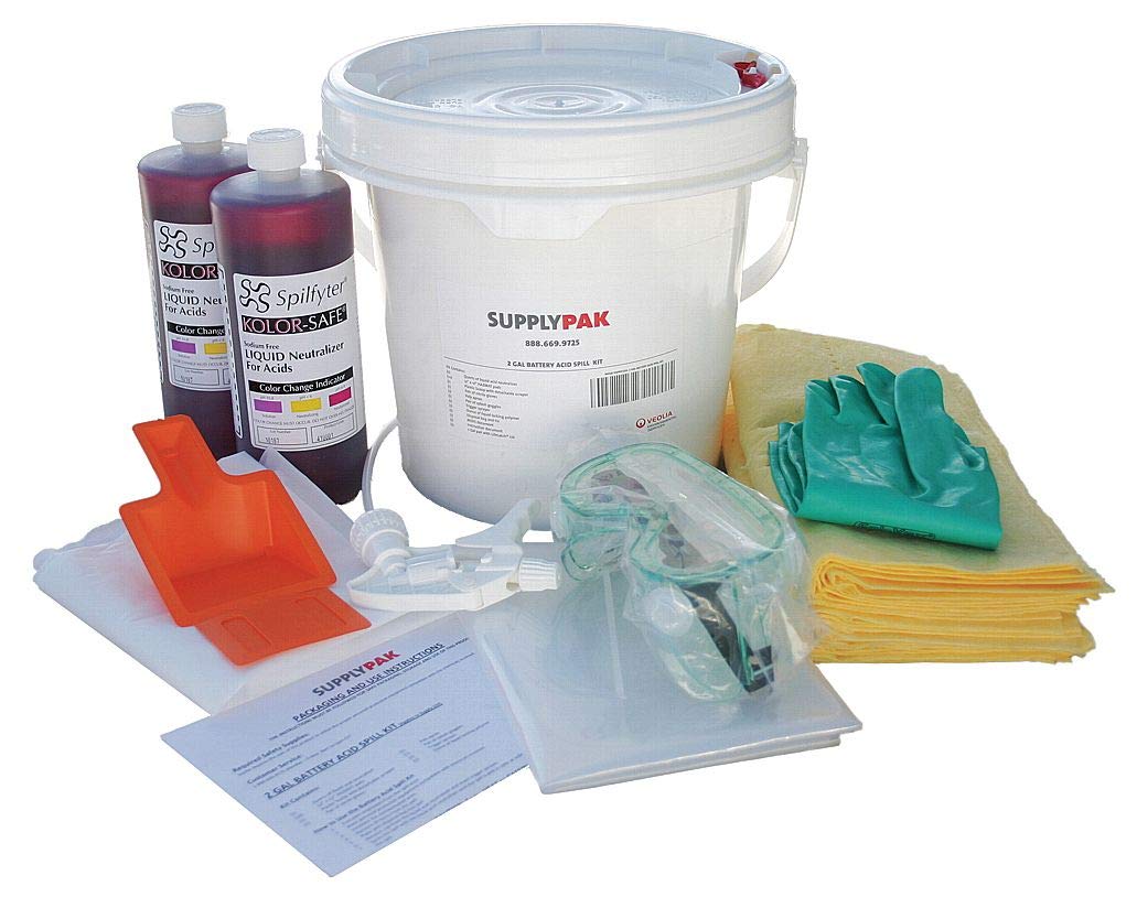 Supplypak Battery Acid Spill Kit, 2 gal. SUPPLY224